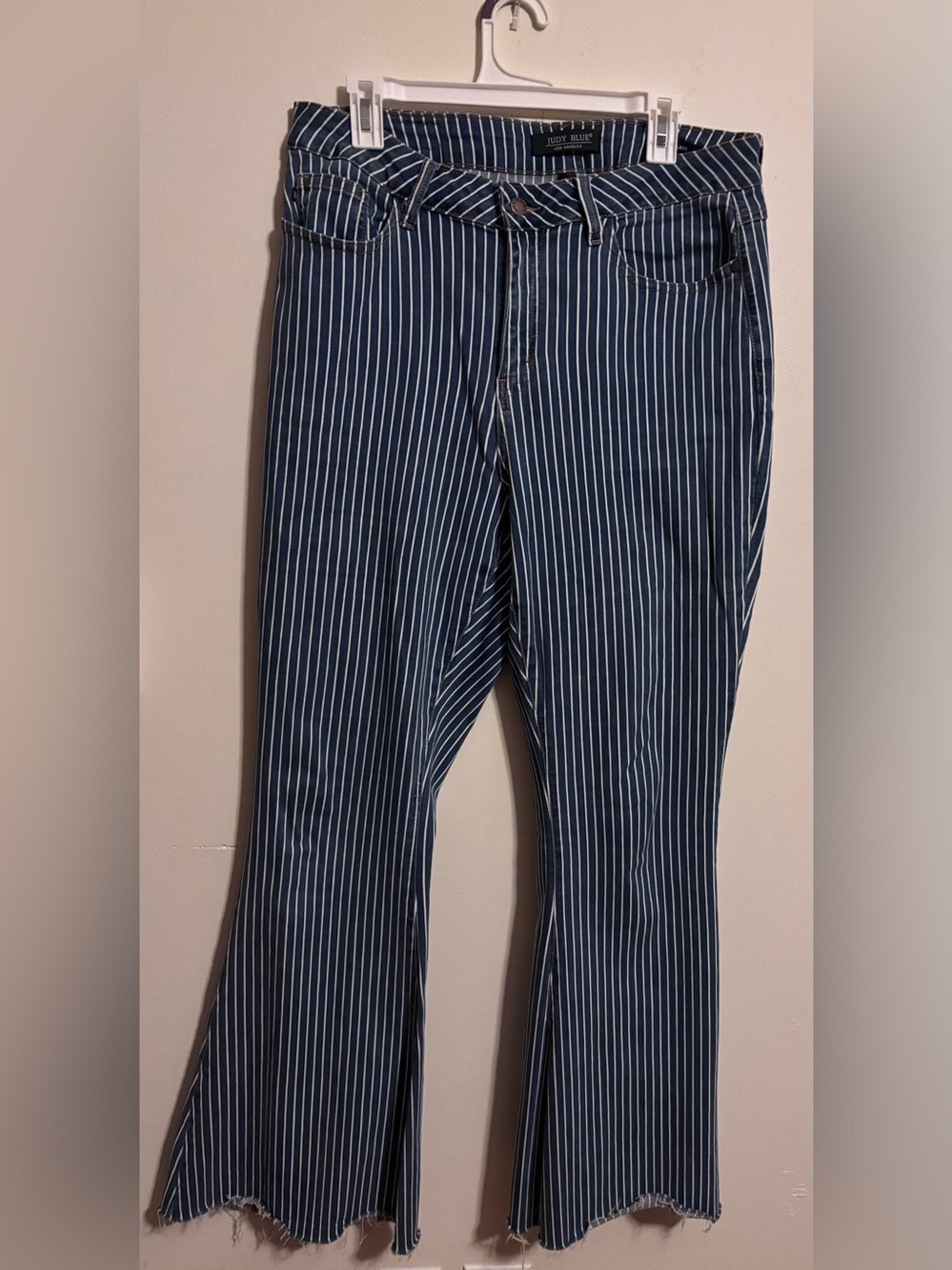 Judy Blue Pinstripe Jeans - Flared Bottoms